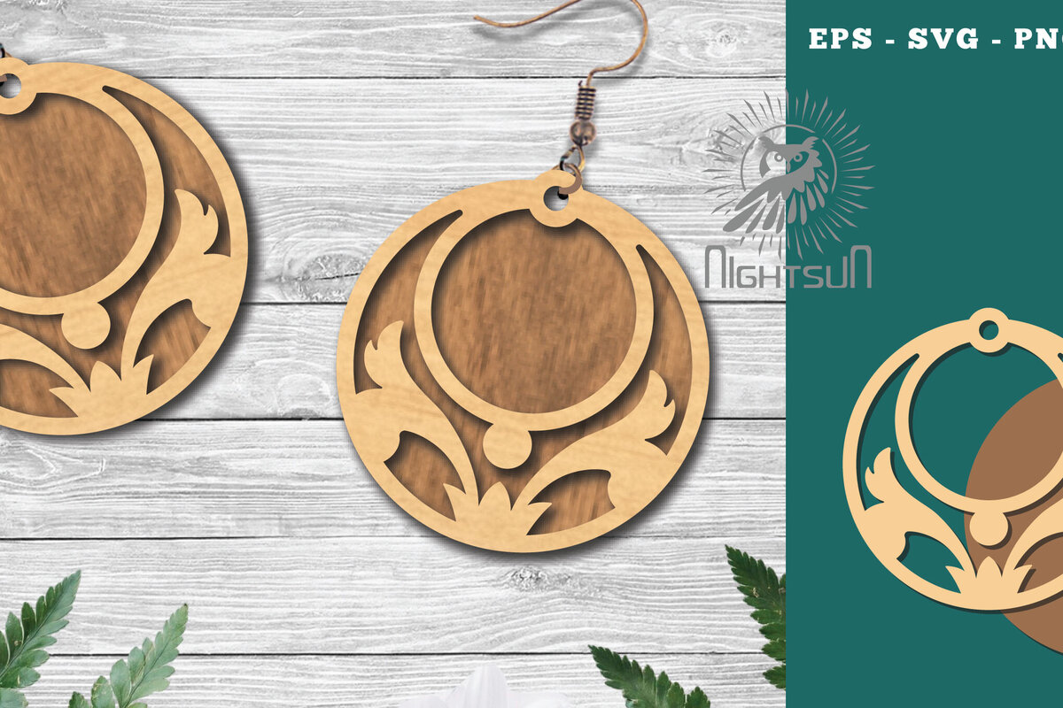 Σετ των 3 Intra απο ξύλο plywood 3mm-4mm πάχος – Σκουλαρίκια βικτωριανής κοπής λέιζερ 3 Δίασταση  5x5 cm INTRAFABR-114792099