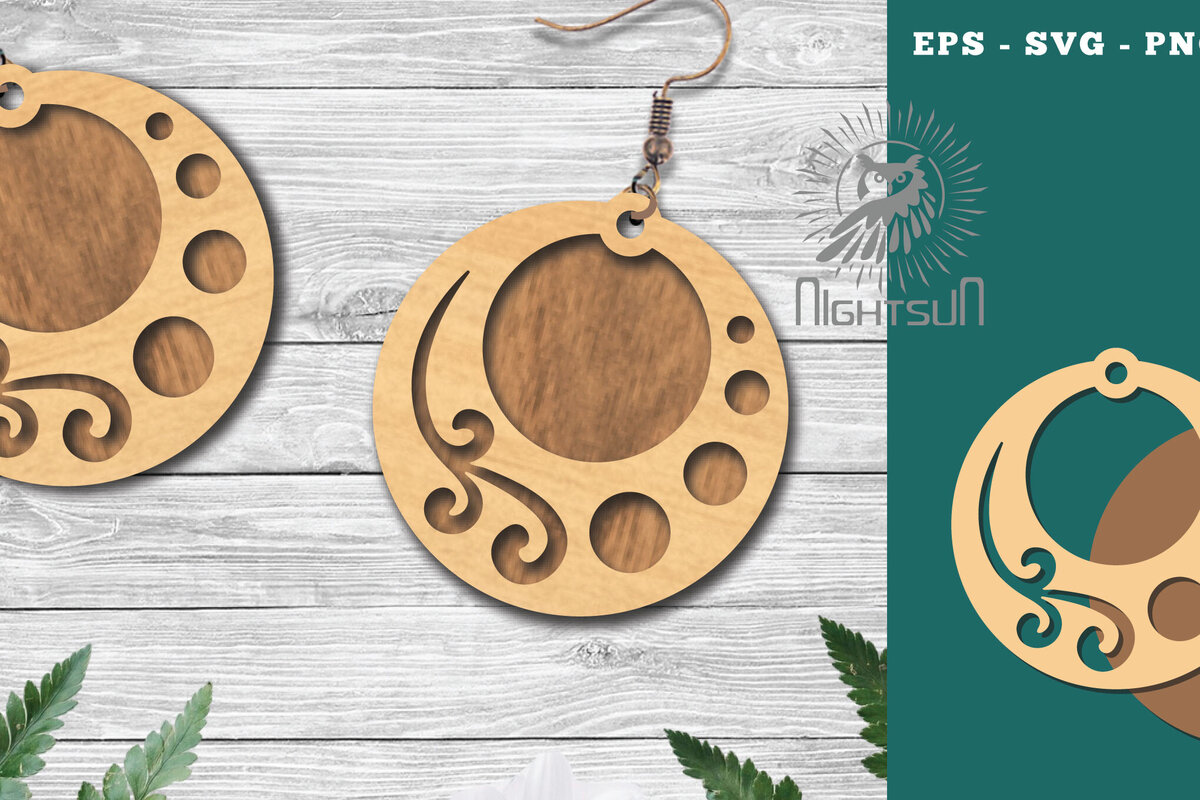 Σετ των 3 Intra απο ξύλο plywood 3mm-4mm πάχος – Σκουλαρίκια βικτωριανής κοπής με λέιζερ 6 Δίασταση  5x5 cm INTRAFABR-114792199