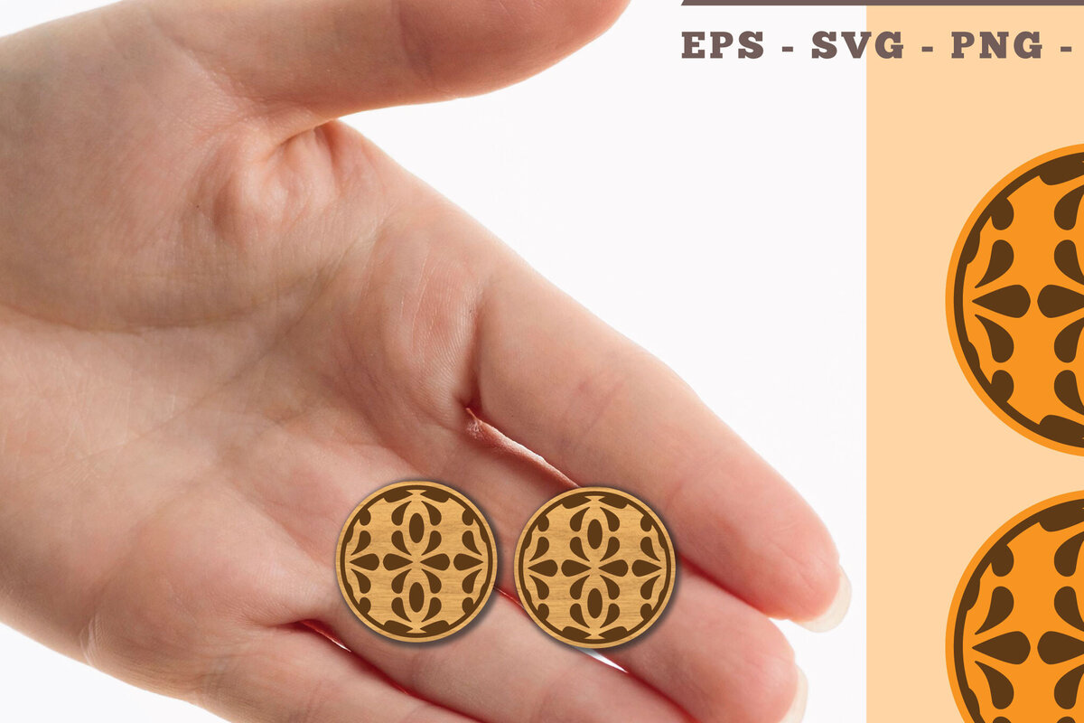 Σετ των 3 Intra απο ξύλο plywood 3mm-4mm πάχος – Σκουλαρίκια βικτωριανής κοπής λέιζερ 3 Δίασταση  5x5 cm INTRAFABR-102681971