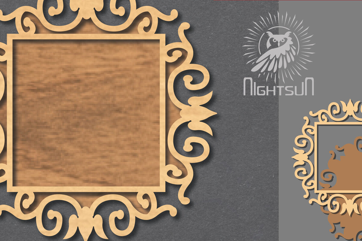 Σετ των 2 Intra απο ξύλο plywood 3mm-4mm πάχος – Βικτοριανή πινακίδα κοπής λέιζερ 1 Δίασταση  20x20 cm INTRAFABR-116923108