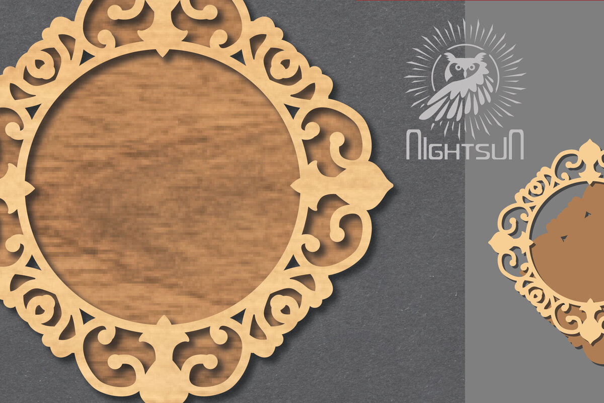 Σετ των 2 Intra απο ξύλο plywood 3mm-4mm πάχος – Βικτοριανή πινακίδα κοπής λέιζερ 3 Δίασταση  20x20 cm INTRAFABR-116923210