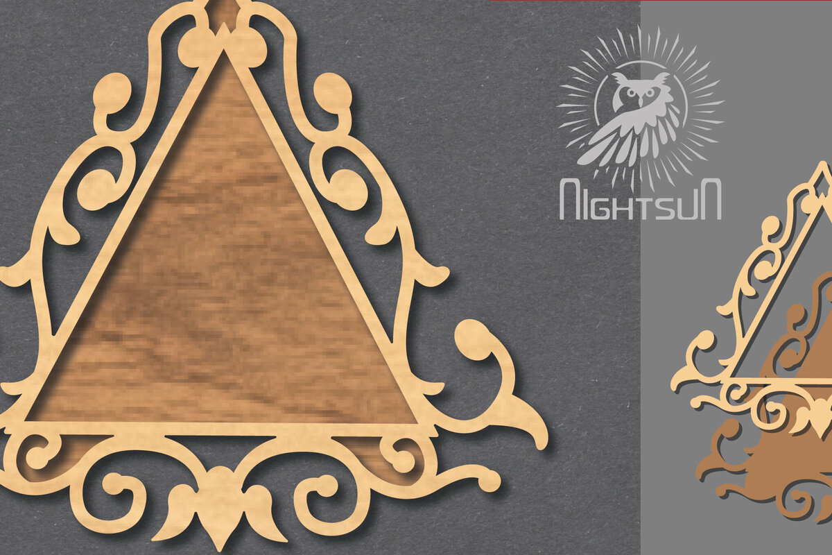 Σετ των 2 Intra απο ξύλο plywood 3mm-4mm πάχος – Βικτοριανή πινακίδα κοπής λέιζερ 6 Δίασταση  20x20 cm INTRAFABR-116923451