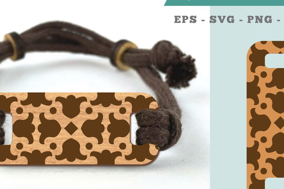 Σετ των 3 Intra απο ξύλο plywood 3mm-4mm πάχος – Βραχιόλι με λέιζερ με βικτοριανό  Δίασταση  20x20 cm INTRAFABR-105090670