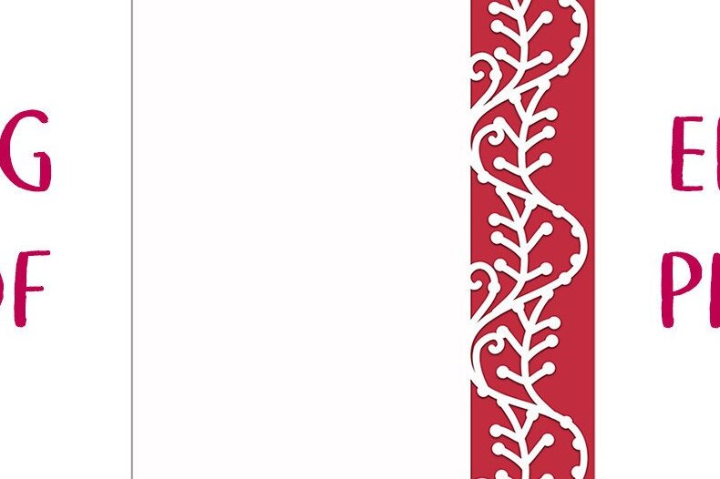 Σετ των 2 Intra απο ξύλο plywood 3mm-4mm πάχος – Κάρτα με δαντέλα με αμπέλι και μούρα Δίασταση  20x20 cm INTRAFABR-40530951