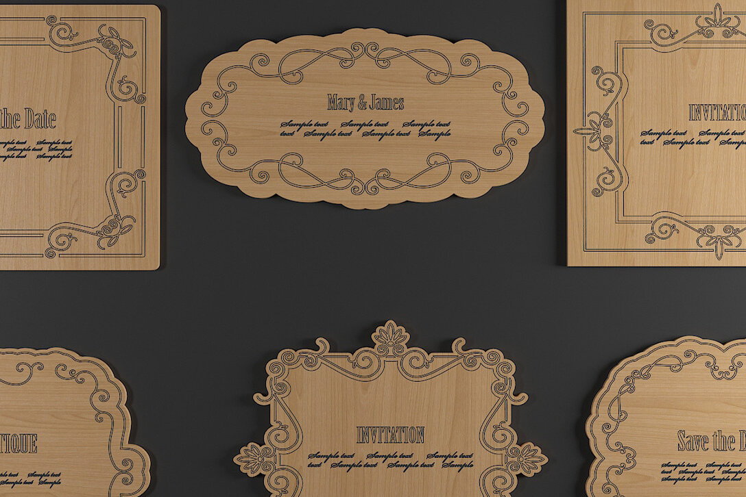 Σετ των 2 Intra απο ξύλο plywood 3mm-4mm πάχος – Vintage αντίκες διακοσμητικές κορνίζες 271 Δίασταση  20x20 cm INTRAFABR-50062481