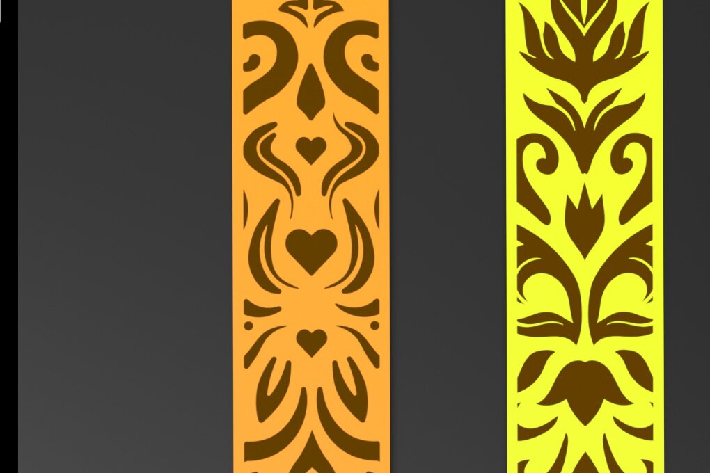 Σετ των 2 Intra απο ξύλο plywood 3mm-4mm πάχος – Vintage Floral σελιδοδείκτες, χαρτί, λέιζερ Δίασταση  20x20 cm INTRAFABR-81384405