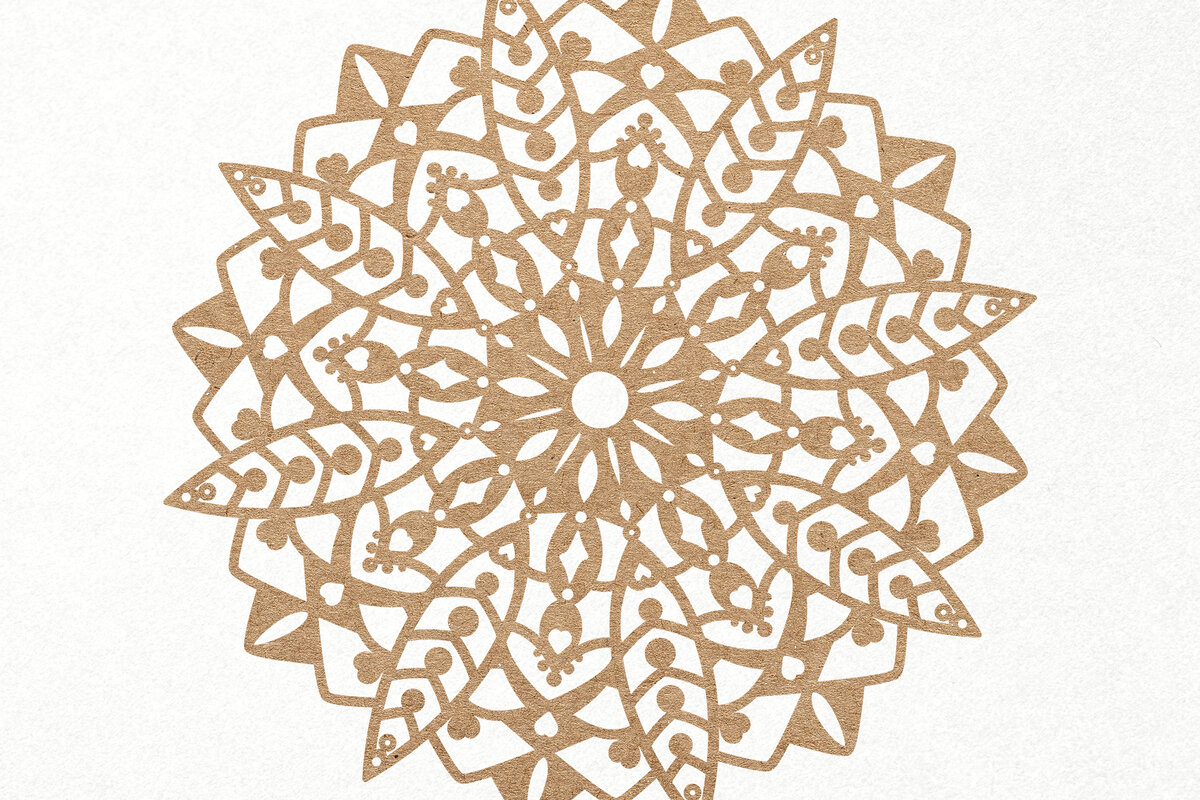 Σετ των 2 Intra απο ξύλο plywood 3mm-4mm πάχος – Vintage Lace Mandala Papercut Αρχείο Δίασταση  20x20 cm INTRAFABR-24708828