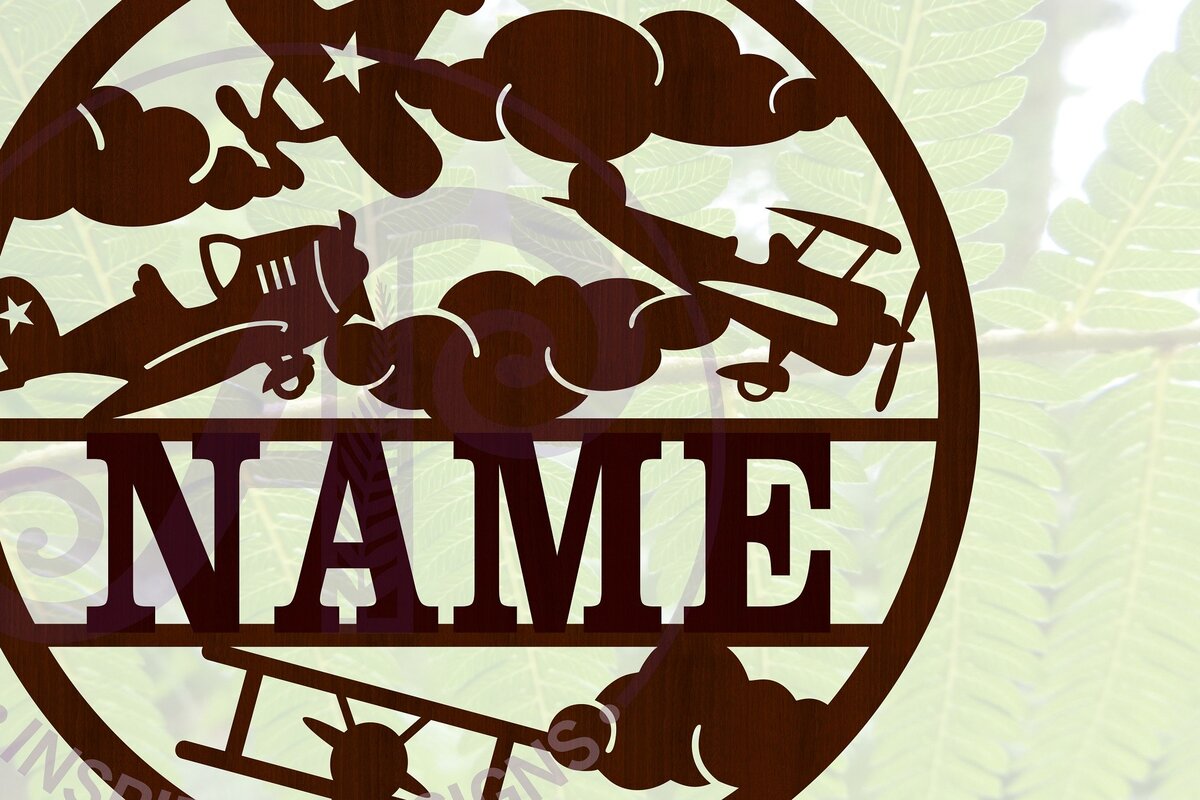 Σετ των 2 Intra απο ξύλο plywood 3mm-4mm πάχος – Vintage Plane Name Δίασταση  20x20 cm INTRAFABR-67500279