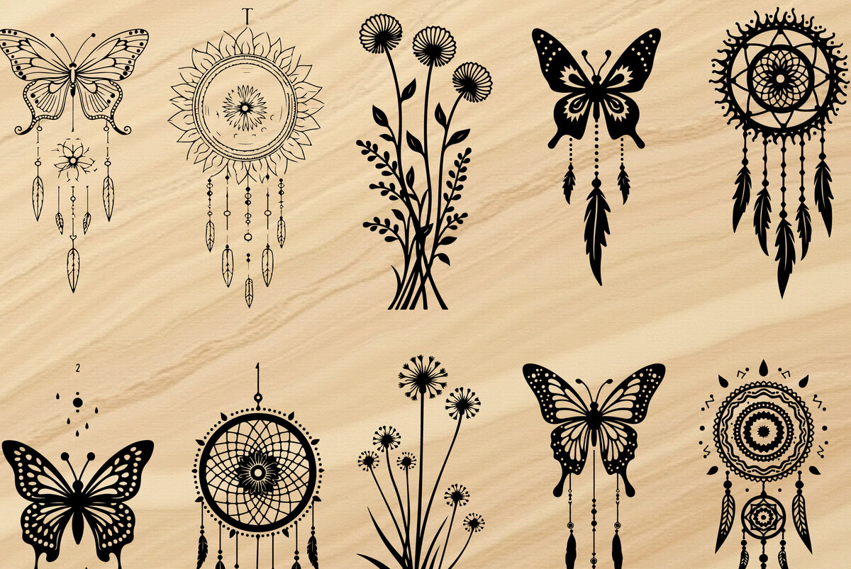 Intra απο ξύλο plywood 3mm-4mm πάχος – Vintage Rose Frame για κοπή CNC Δίασταση  45x45 cm INTRAFABR-123831527