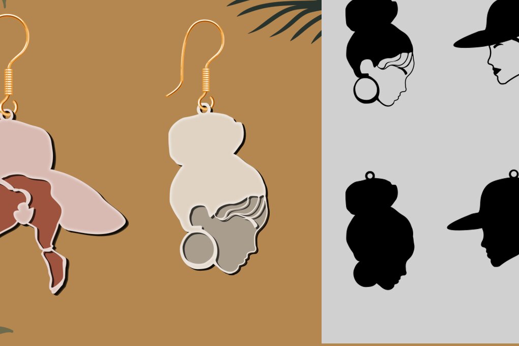 Intra απο ξύλο plywood 3mm-4mm πάχος – Vintage, ρετρό σκουλαρίκι Δίασταση  5x5 cm INTRAFABR-76843295