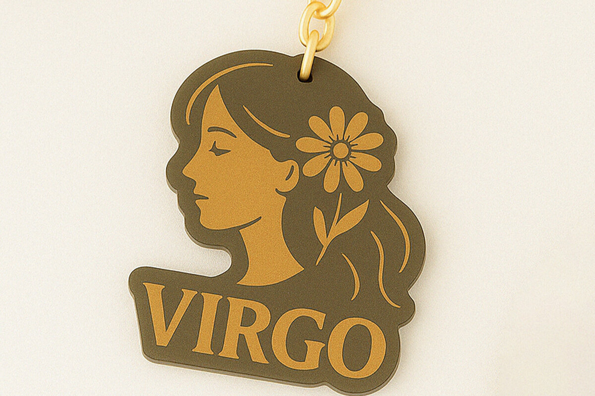 Σετ των 3 Intra απο ξύλο plywood 3mm-4mm πάχος – Μπρελόκ Virgo Zodiac Δίασταση  5x5 cm INTRAFABR-120350402