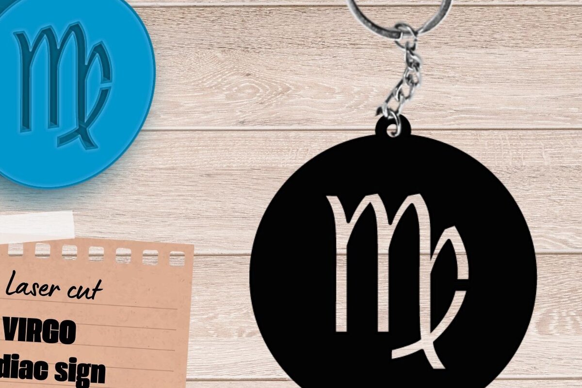 Σετ των 3 Intra απο ξύλο plywood 3mm-4mm πάχος – ΠΑΡΘΕΝΟΣ Ζώδιο, Ουράνιο Μπρελόκ Δίασταση  5x5 cm INTRAFABR-98700956