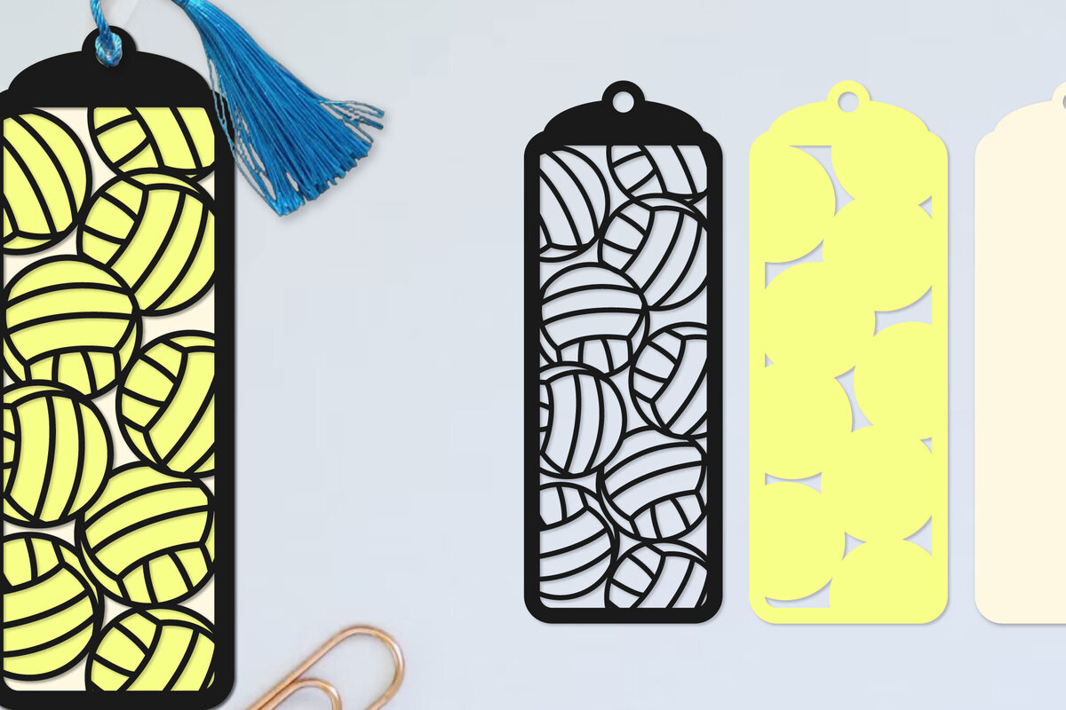 Σετ των 2 Intra απο ξύλο plywood 3mm-4mm πάχος – Βόλεϊ σελιδοδείκτης Papercut Δίασταση  20x20 cm INTRAFABR-97222746