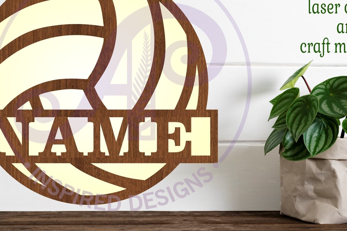 Σετ των 2 Intra απο ξύλο plywood 3mm-4mm πάχος – Σήμα ονόματος μπάλας βόλεϊ Δίασταση  20x20 cm INTRAFABR-88174059