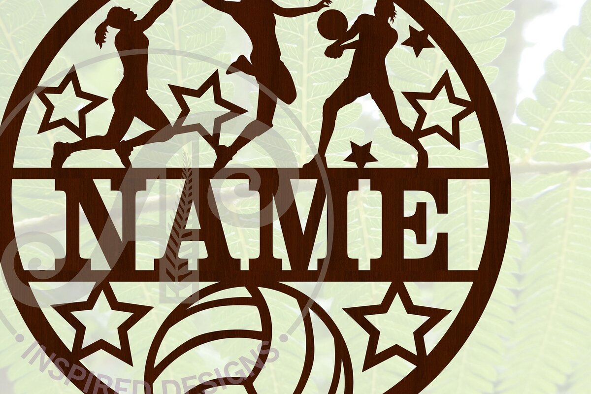 Σετ των 2 Intra απο ξύλο plywood 3mm-4mm πάχος – Βόλεϊ Γυναικείο Σήμα ονόματος Αποκοπή αρχείου Δίασταση  20x20 cm INTRAFABR-68178577