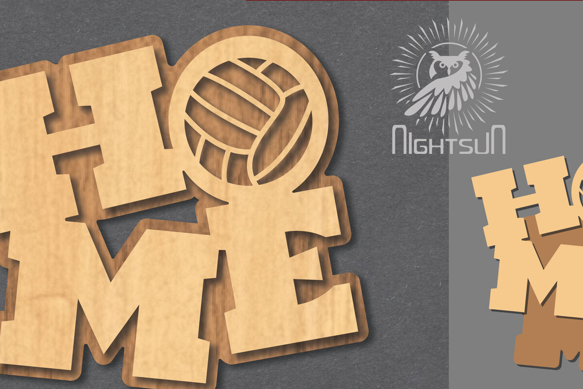 Σετ των 2 Intra απο ξύλο plywood 3mm-4mm πάχος – Διακόσμηση κοπής με λέιζερ σπιτιού βόλεϊ 1 Δίασταση  20x20 cm INTRAFABR-120390195