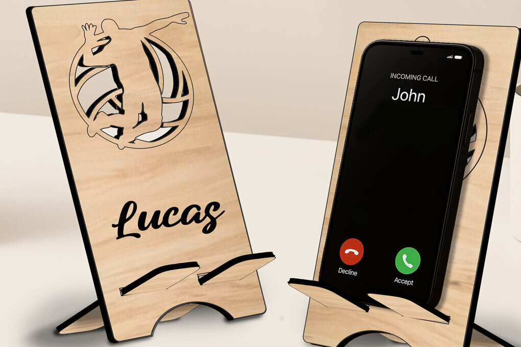 Σετ των 2 Intra απο ξύλο plywood 3mm-4mm πάχος – Βάση τηλεφώνου Volleyball Αρσενικό Δίασταση  20x20 cm INTRAFABR-122774804