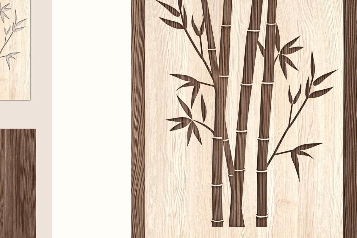 Intra απο ξύλο plywood 3mm-4mm πάχος – Wall Art 3D, Bamboo, Laser, Cricut Δίασταση  40x30 cm INTRAFABR-10010362