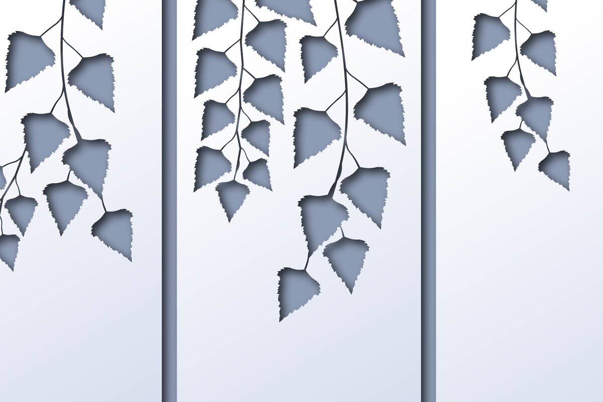 Σετ των 2 Intra απο ξύλο plywood 3mm-4mm πάχος – Wall Art 3D, Birch Branches Δίασταση  40x30 cm INTRAFABR-11589983