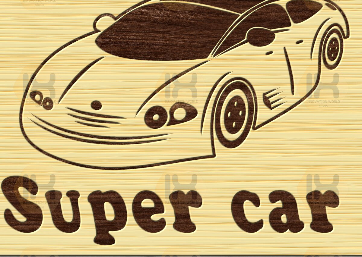 Intra απο ξύλο plywood 3mm-4mm πάχος – Διακόσμηση τοίχου με λέιζερ Χαρακτική  αυτοκινήτου Δίασταση  40x30 cm INTRAFABR-104778046