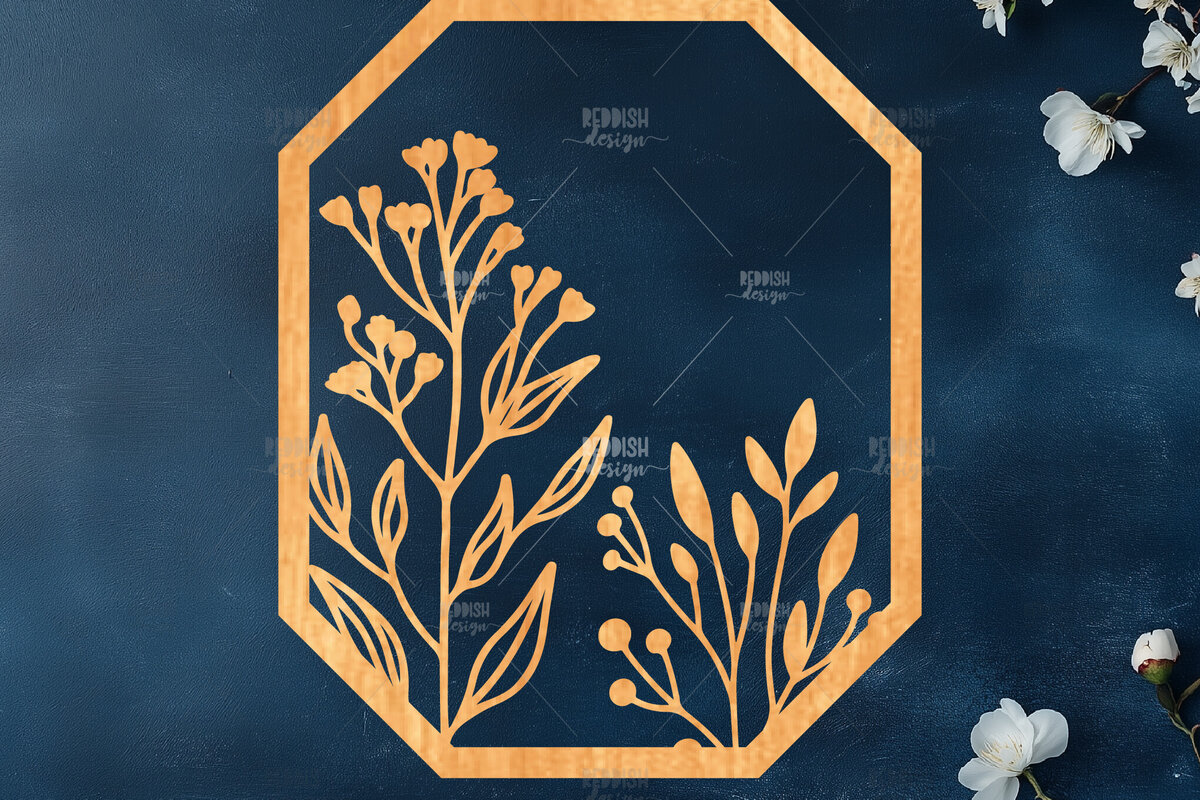 Intra απο ξύλο plywood 3mm-4mm πάχος – Wall Art Floral Πλαίσιο Δίασταση  40x30 cm INTRAFABR-125094818