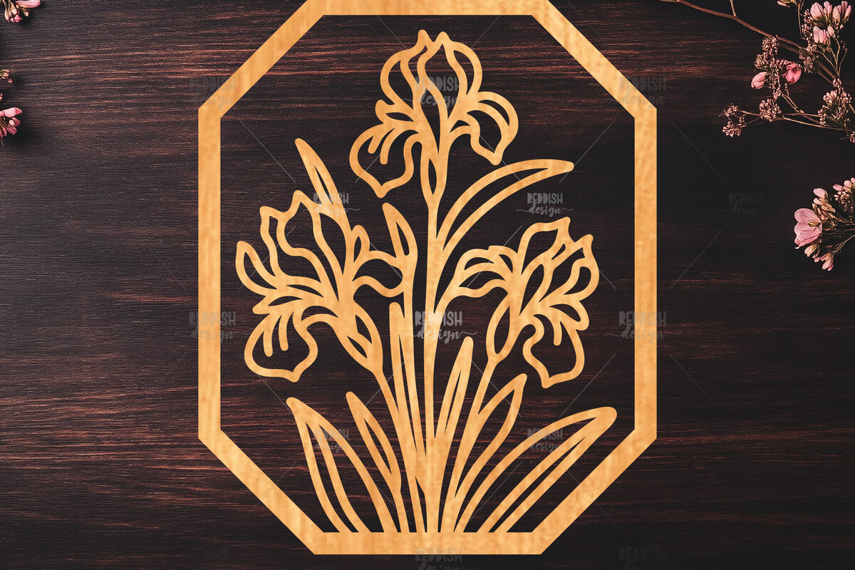 Intra απο ξύλο plywood 3mm-4mm πάχος – Wall Art Floral Πλαίσιο Δίασταση  40x30 cm INTRAFABR-125094853