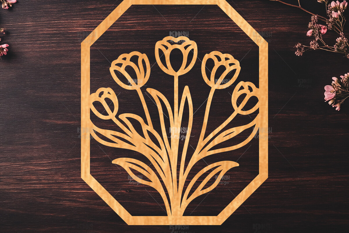 Intra απο ξύλο plywood 3mm-4mm πάχος – Wall Art Floral Πλαίσιο Δίασταση  40x30 cm INTRAFABR-125094898