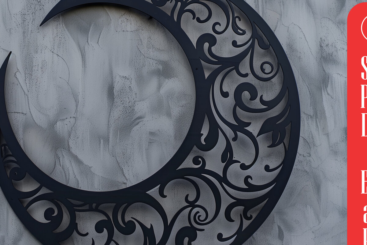 Intra απο ξύλο plywood 3mm-4mm πάχος – Wall Art Floral Moon Δίασταση  40x30 cm INTRAFABR-102099188