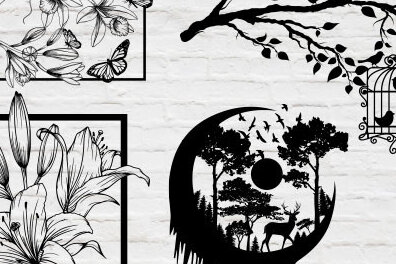 Intra απο ξύλο plywood 3mm-4mm πάχος – Πακέτο κοπής με λέιζερ διακόσμησης εσωτερικού χώρου τέχνης τοίχου Δίασταση  40x30 cm INTRAFABR-65756129