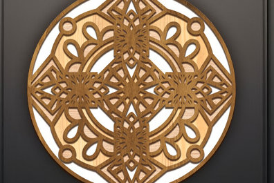 Intra απο ξύλο plywood 3mm-4mm πάχος – Wall Art 3d Mandala Δίασταση  40x30 cm INTRAFABR-95655209