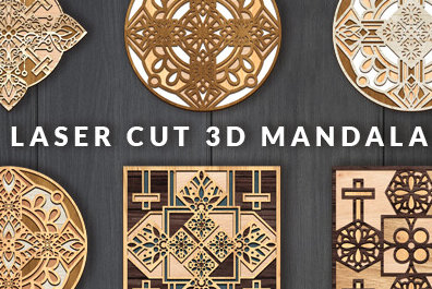 Intra απο ξύλο plywood 3mm-4mm πάχος – Wall Art 3d Mandala Bundle Δίασταση  40x30 cm INTRAFABR-95655241