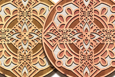 Intra απο ξύλο plywood 3mm-4mm πάχος – Wall Art 3d Mandala Δίασταση  40x30 cm INTRAFABR-95655164