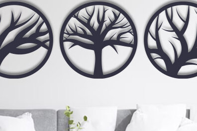 Intra απο ξύλο plywood 3mm-4mm πάχος – Τέχνη τοίχου Tree Δίασταση  40x30 cm INTRAFABR-75301218