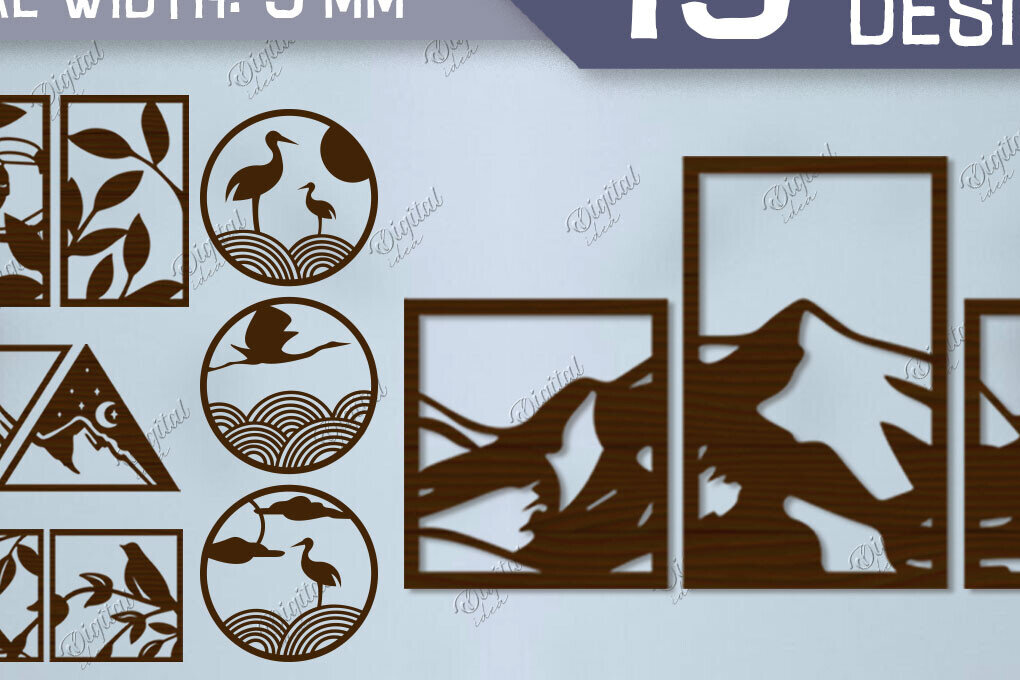 Intra απο ξύλο plywood 3mm-4mm πάχος – Πακέτο LaserCut Art Wall Art. Διακόσμηση σπιτιού Δίασταση  40x30 cm INTRAFABR-85704341