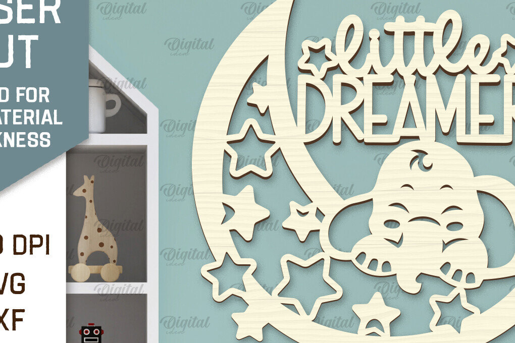 Σετ των 2 Intra απο ξύλο plywood 3mm-4mm πάχος – Τοίχο Διακόσμηση Βρεφικού Δωματίου Δίασταση  20x20 cm INTRAFABR-98405971