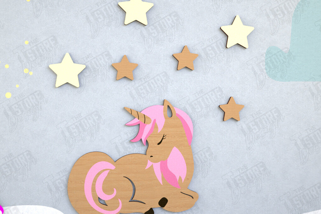 Intra απο ξύλο plywood 3mm-4mm πάχος – Διακόσμηση τοίχου βρεφικού δωματίου  κοπής με λέιζερ Δίασταση  40x30 cm INTRAFABR-114668511