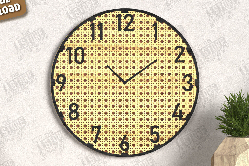 Intra απο ξύλο plywood 3mm-4mm πάχος – Ρολόι τοίχου | Διακοσμητικό ρολόι Δίασταση  40x30 cm INTRAFABR-123119680