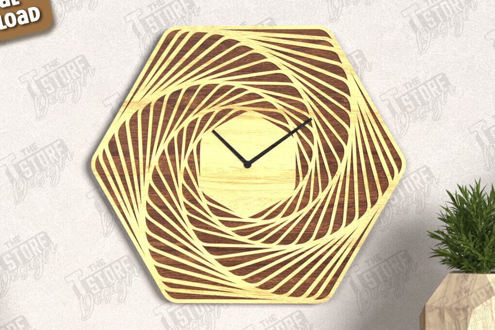 Intra απο ξύλο plywood 3mm-4mm πάχος – Ρολόι τοίχου | Διακοσμητικό ρολόι Δίασταση  40x30 cm INTRAFABR-123119685