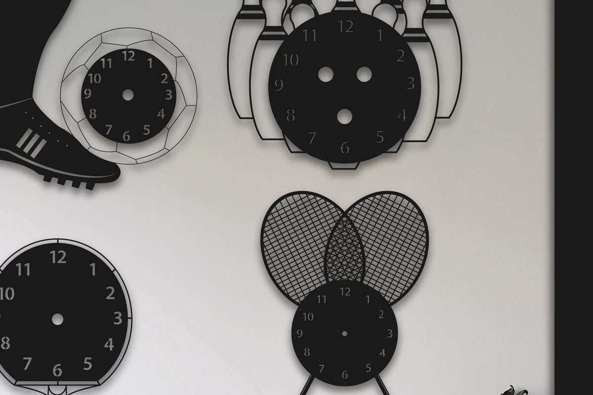 Σετ των 2 Intra απο ξύλο plywood 3mm-4mm πάχος – Πακέτα ρολογιών τοίχου Δίασταση  40x30 cm INTRAFABR-79313636