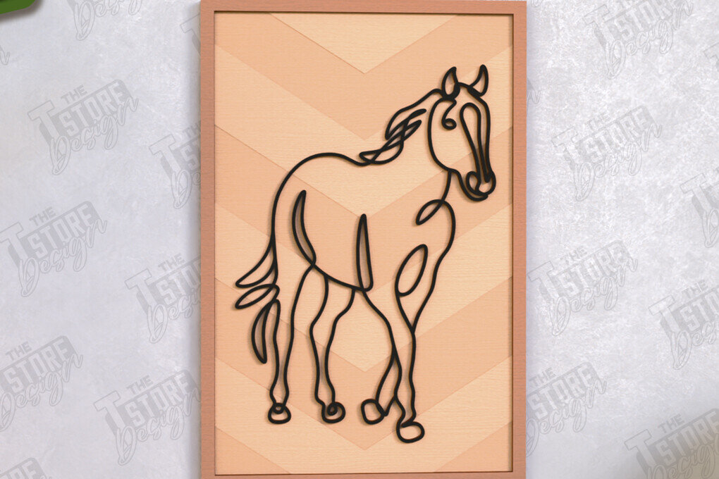 Intra απο ξύλο plywood 3mm-4mm πάχος – Διακόσμηση Τοίχων Κοπή Laser | Line Art Design Δίασταση  40x30 cm INTRAFABR-123627560