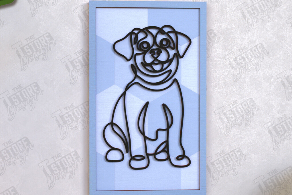 Intra απο ξύλο plywood 3mm-4mm πάχος – Διακόσμηση Τοίχων Κοπή Laser | Line Art Design Δίασταση  40x30 cm INTRAFABR-123504379