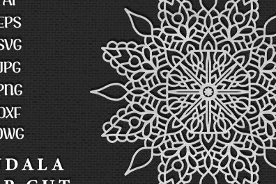 Intra απο ξύλο plywood 3mm-4mm πάχος – Διακόσμηση τοίχου Mandala Cut Laser Δίασταση  40x30 cm INTRAFABR-49273609