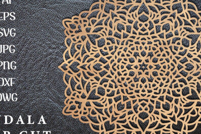 Intra απο ξύλο plywood 3mm-4mm πάχος – Διακόσμηση τοίχου Mandala Cut Laser Δίασταση  40x30 cm INTRAFABR-49273696