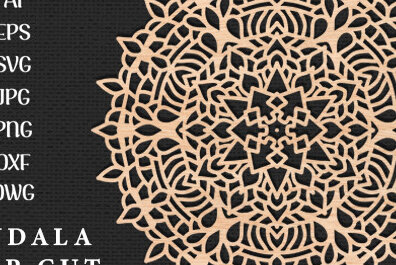 Intra απο ξύλο plywood 3mm-4mm πάχος – Διακόσμηση τοίχου Mandala Cut Laser Δίασταση  40x30 cm INTRAFABR-49273741