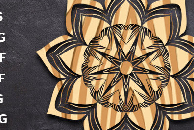 Intra απο ξύλο plywood 3mm-4mm πάχος – Διακόσμηση τοίχου Mandala Cut Laser Δίασταση  40x30 cm INTRAFABR-83692502