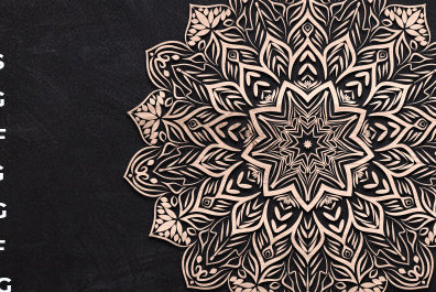 Intra απο ξύλο plywood 3mm-4mm πάχος – Διακόσμηση τοίχου Mandala Cut Laser Δίασταση  40x30 cm INTRAFABR-84753420