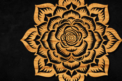 Intra απο ξύλο plywood 3mm-4mm πάχος – Διακόσμηση τοίχου Mandala Cut Laser Δίασταση  40x30 cm INTRAFABR-99284547