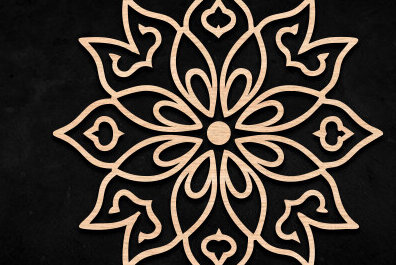 Intra απο ξύλο plywood 3mm-4mm πάχος – Διακόσμηση τοίχου Mandala Cut Laser Δίασταση  40x30 cm INTRAFABR-116086353