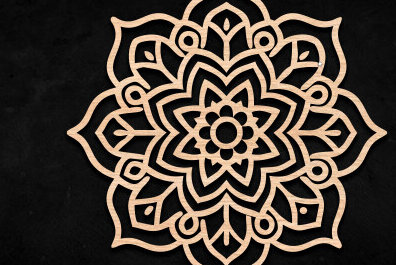 Intra απο ξύλο plywood 3mm-4mm πάχος – Διακόσμηση τοίχου Mandala Cut Laser Δίασταση  40x30 cm INTRAFABR-116086477