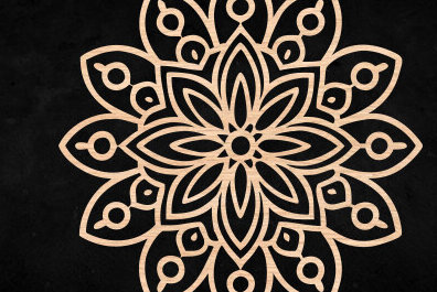 Intra απο ξύλο plywood 3mm-4mm πάχος – Διακόσμηση τοίχου Mandala Cut Laser Δίασταση  40x30 cm INTRAFABR-116086659